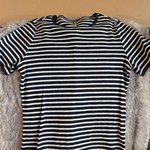 Striped Black and White Short Sleeve Tee